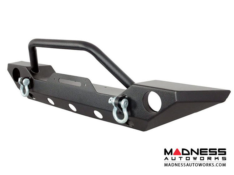 Jeep Wrangler JK Black Full Width Front Bumper w/ Winch Mount (2007 - 2018)